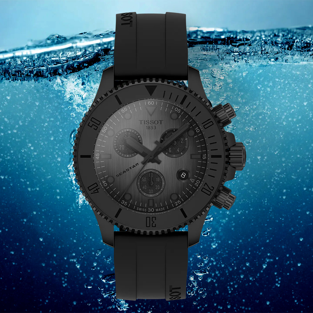 TISSOT 天梭 官方授權 Seastar 1000 T120.217.37.061.00 海洋之星300米潛水計時手錶 百貨周年慶 T1202173706100
