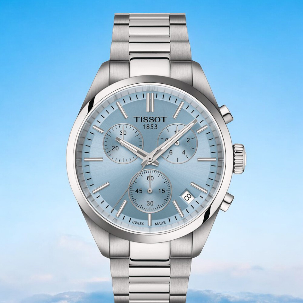 TISSOT 天梭 官方授權 PR100 SPORT 運動時尚計時腕錶-40mm/藍 T1504171135100