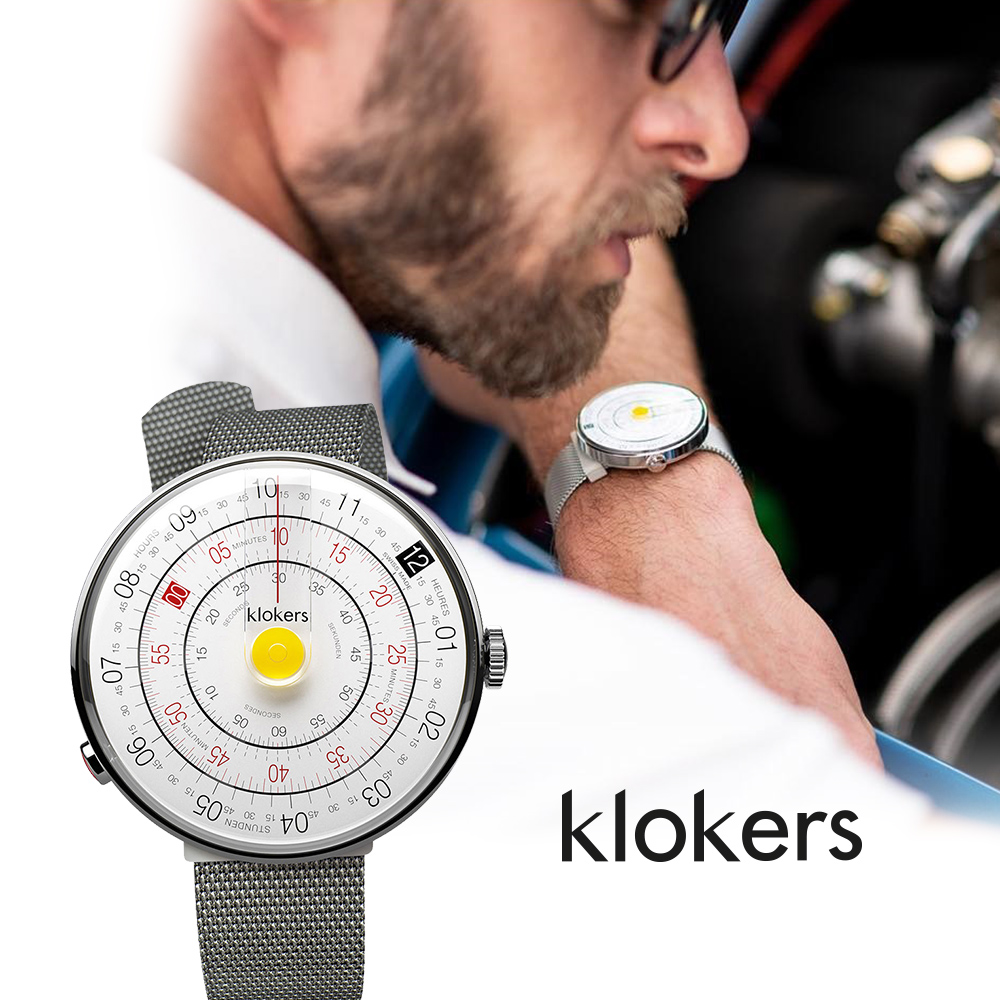 klokers 庫克錶 經典系列 KLOK-01-D1 黃色錶頭+米蘭錶帶