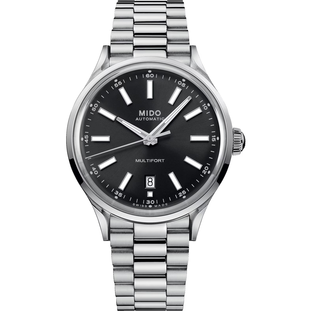 MIDO 美度 Multifort 經典傳承復古機械腕錶-黑40mm/M0404071106100