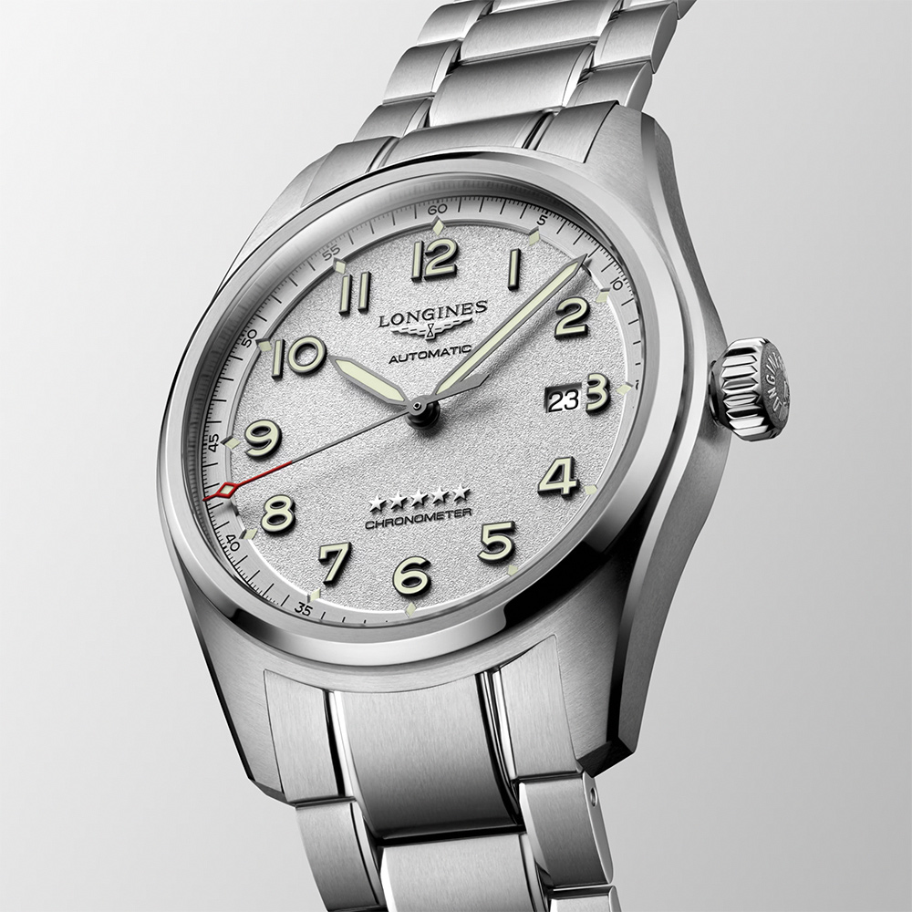 LONGINES 浪琴 Spirit 先行者系列 飛行員機械錶-銀/42mm L3.811.4.73.6