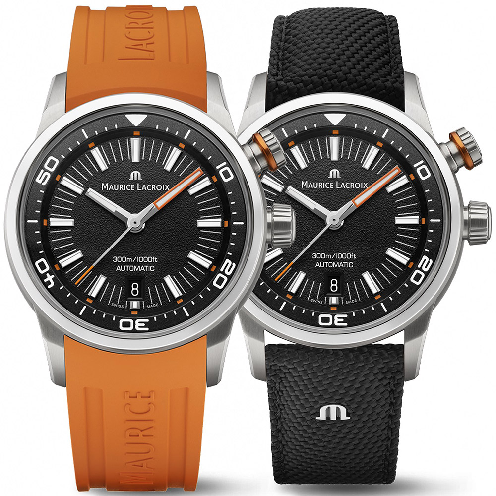 Maurice Lacroix 艾美 Pontos S DIVER 潛水機械錶 套錶附贈尼龍錶帶(PT6248-SS00L-330-J)