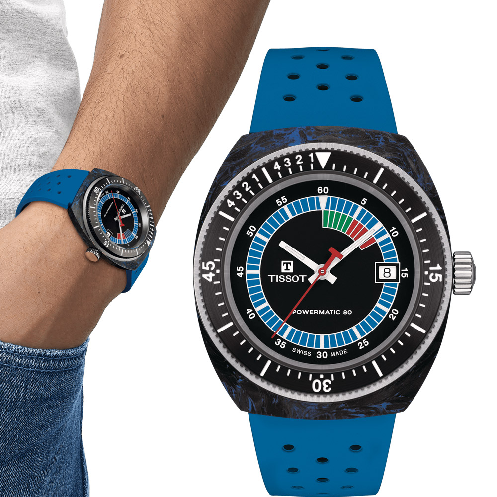 TISSOT 天梭 錶 官方授權 SIDERAL S 鍛造碳纖維 300米防水機械錶-T1454079705701