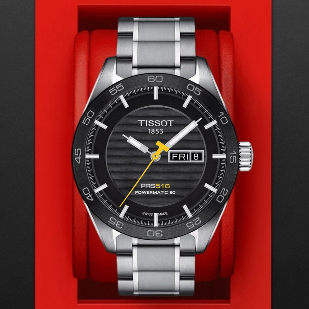 TISSOT 天梭 官方授權 PRS516 時尚運動計時腕錶 錶 週年慶 雙11 / T1004301105100 / T100.430.11.051.00