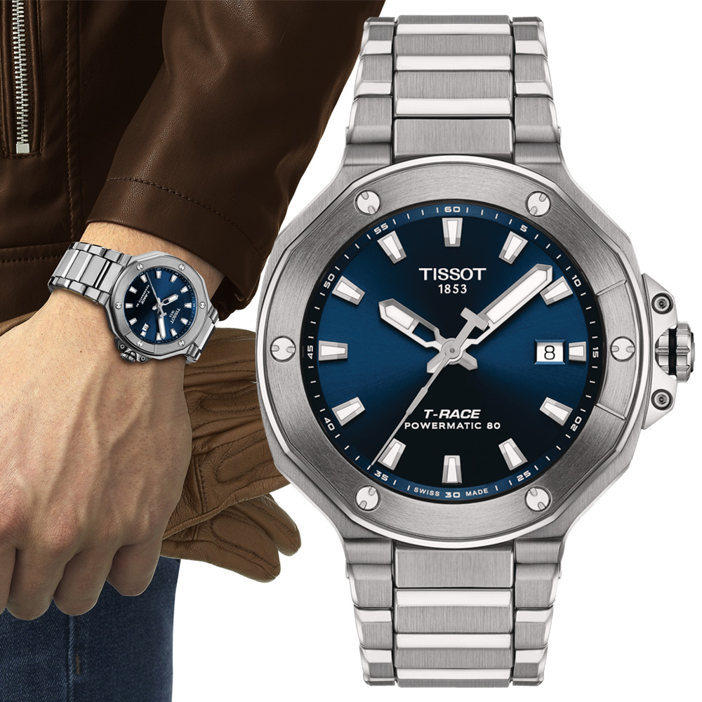 TISSOT 天梭 官方授權 T-RACE 競速系列 機械腕錶 錶 週年慶 雙11 T1418071104100 / T141.807.11.041.00
