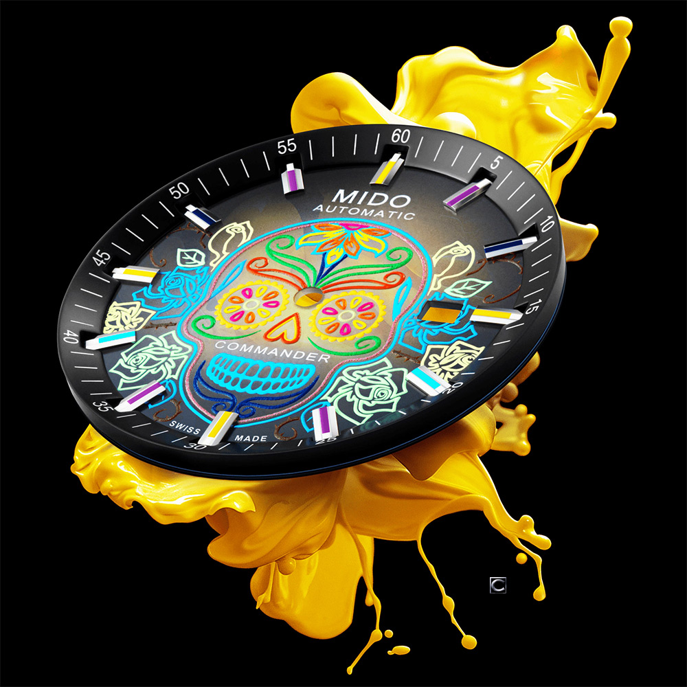 MIDO 美度官方授權Commander Gradient Catrines 墨西哥亡靈節特別版腕