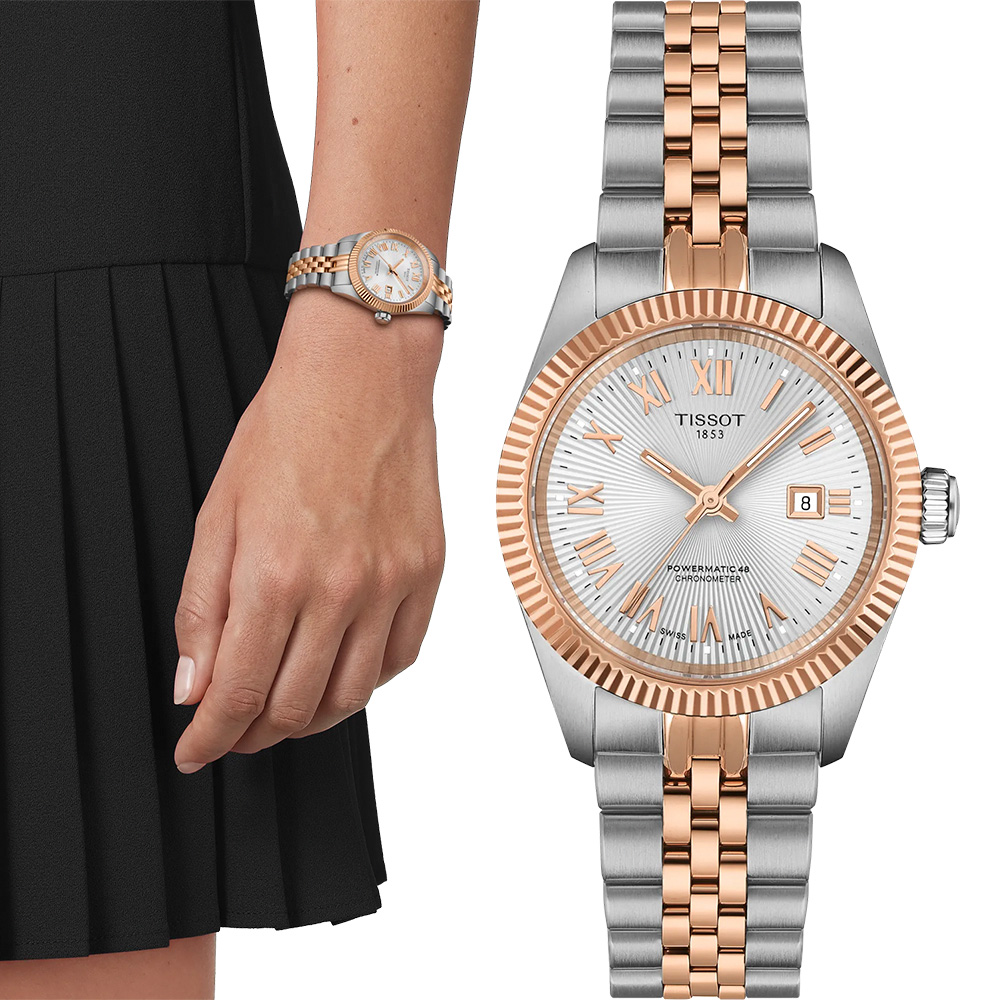 TISSOT 天梭 官方授權 T156.208.22.033.00 Ballade COSC 天文台認證機械女錶 周年慶獻禮-30mm T1562082203300