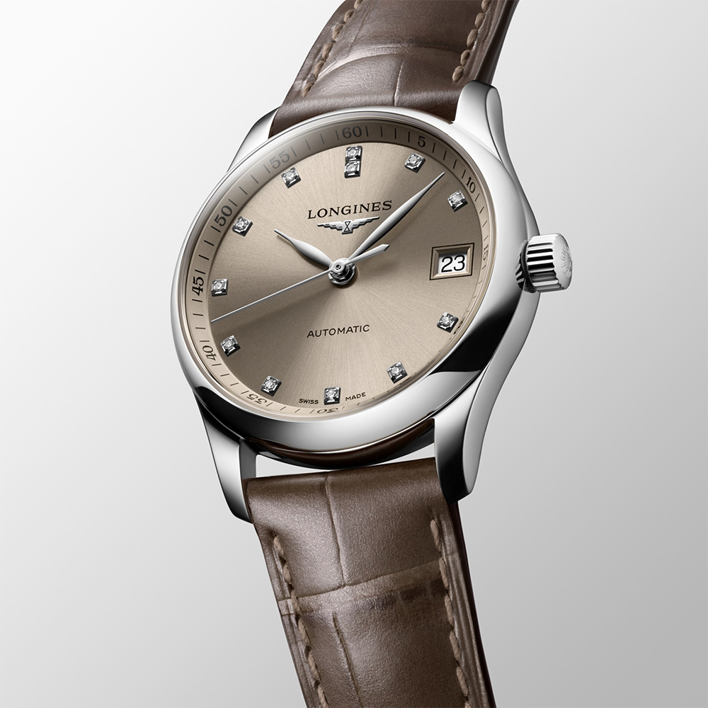 LONGINES 浪琴 Master 巨擘系列鑽石機械女錶-34mm L2.357.4.07.2