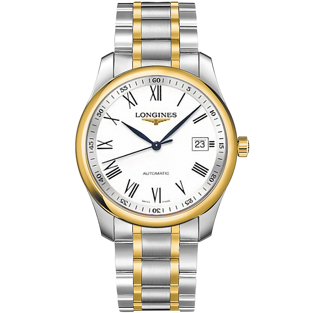 LONGINES 浪琴 Master 巨擘系列 18K金羅馬機械錶-40mm L2.793.5.19.7