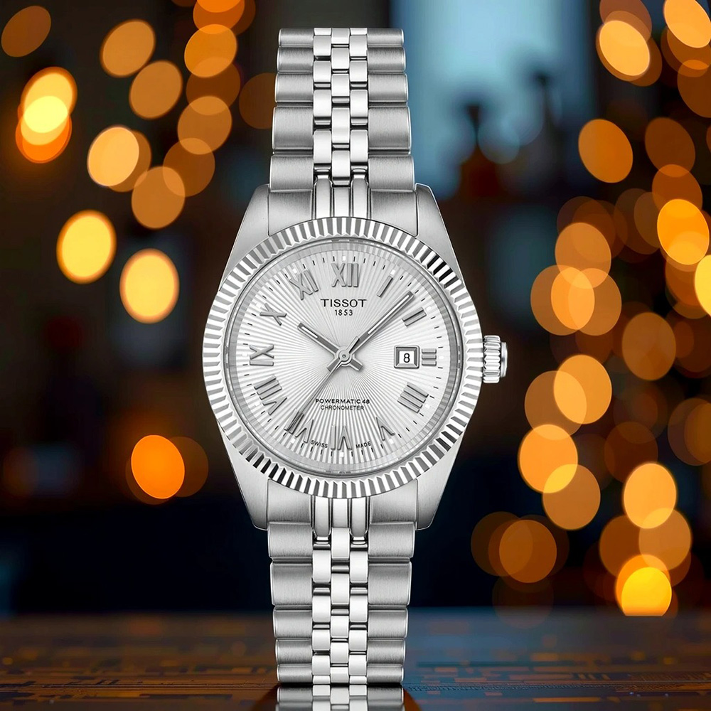 TISSOT 天梭 官方授權 T156.208.11.033.00 Ballade COSC 天文台認證機械女錶 百貨周年慶-30mm T1562081103300