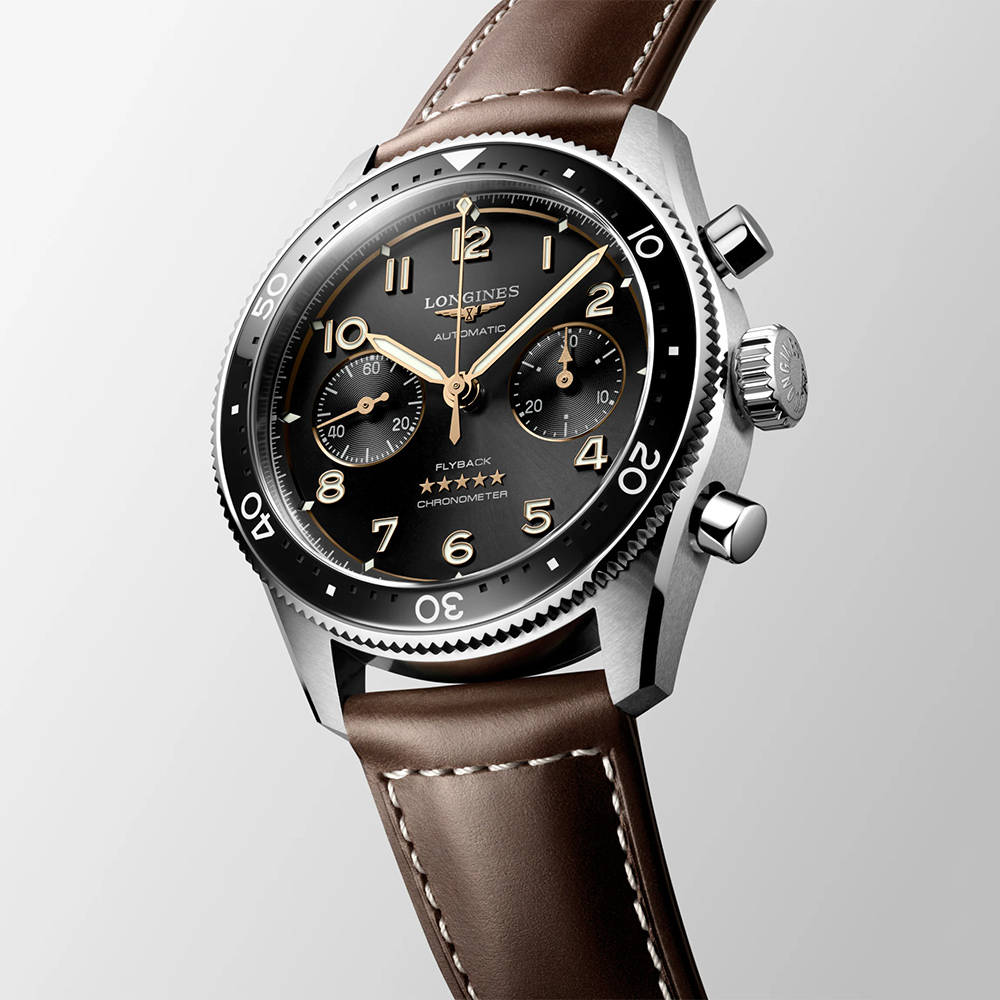 LONGINES 浪琴深海征服者浪鬼陶瓷潛水機械錶-藍x玫瑰金/41mm L3.781.3