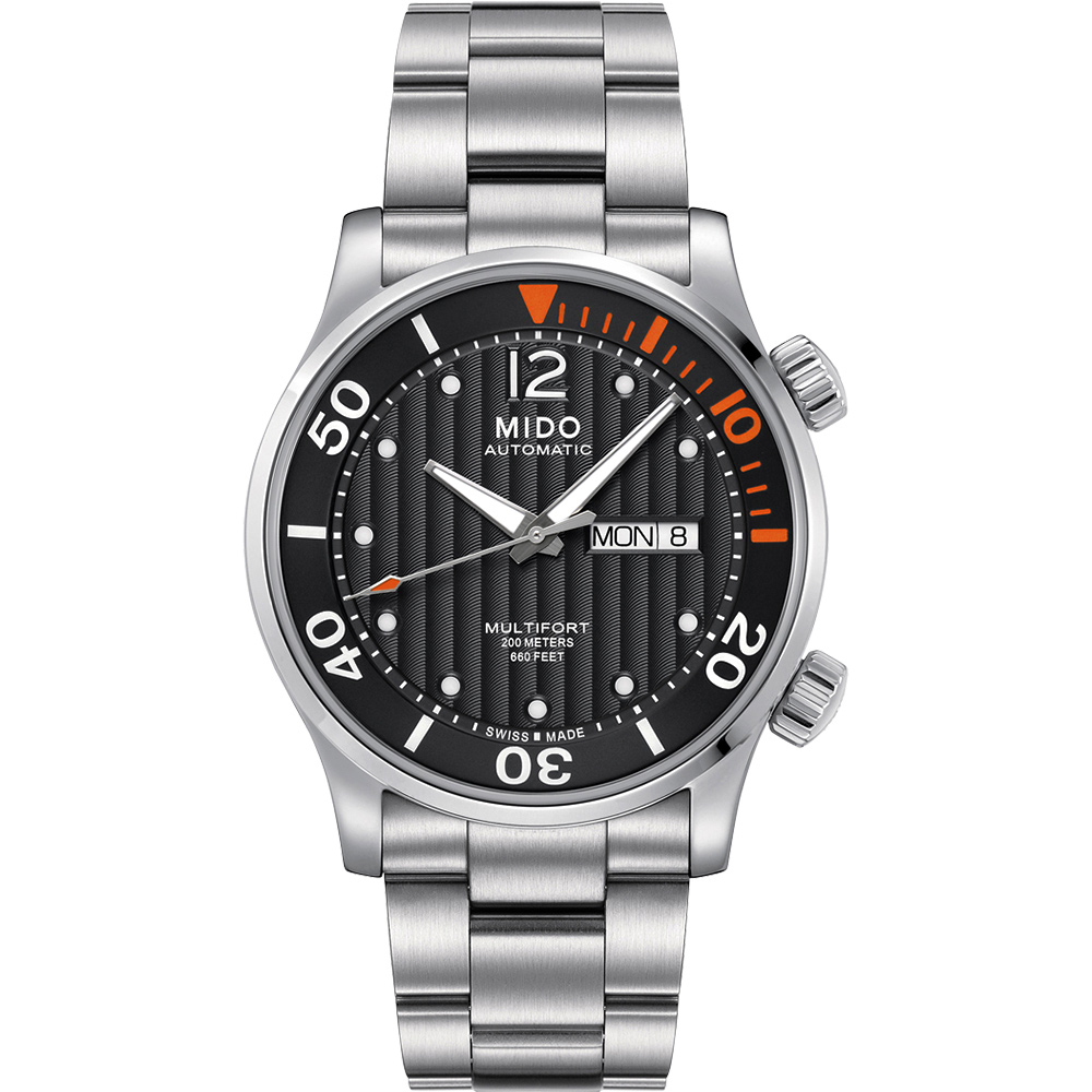 MIDO 美度 官方授權 Multifort Diver系列 旗鑑日曆機械錶 百貨周年慶-黑x銀/42mm M0059301106000