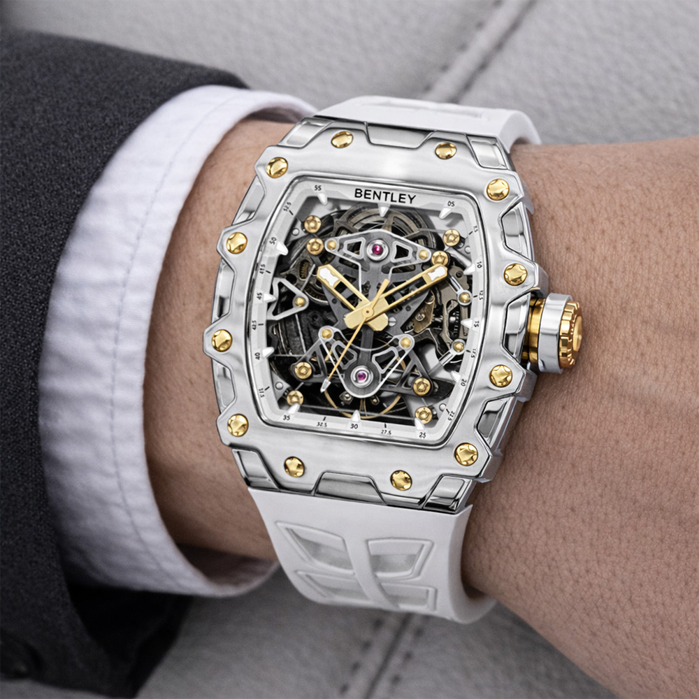 BENTLEY 賓利 THE VIBRANCE 熾影系列 BL-71 酒桶 碳纖維+鋁合金錶殼 機械 鏤空 夜光 手錶
