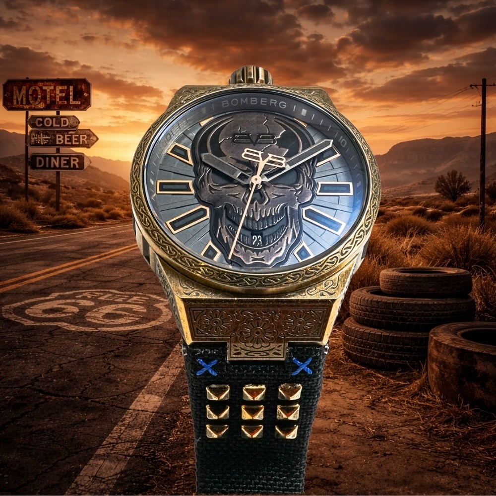 BOMBERG 炸彈錶 BOLT-68 NEO系列 銅紋骷髏騎士機械腕錶_BF43APBR.08-9.22