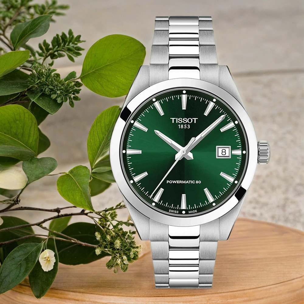TISSOT 天梭 官方授權 T165.807.11.091.00 Gentleman 80小時紳士機械手錶 百貨周年慶-38mm T1658071109100