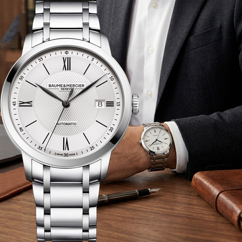Baume & Mercier 名士 Classima系列 簡約現代機械錶-銀/40mm M0A10854