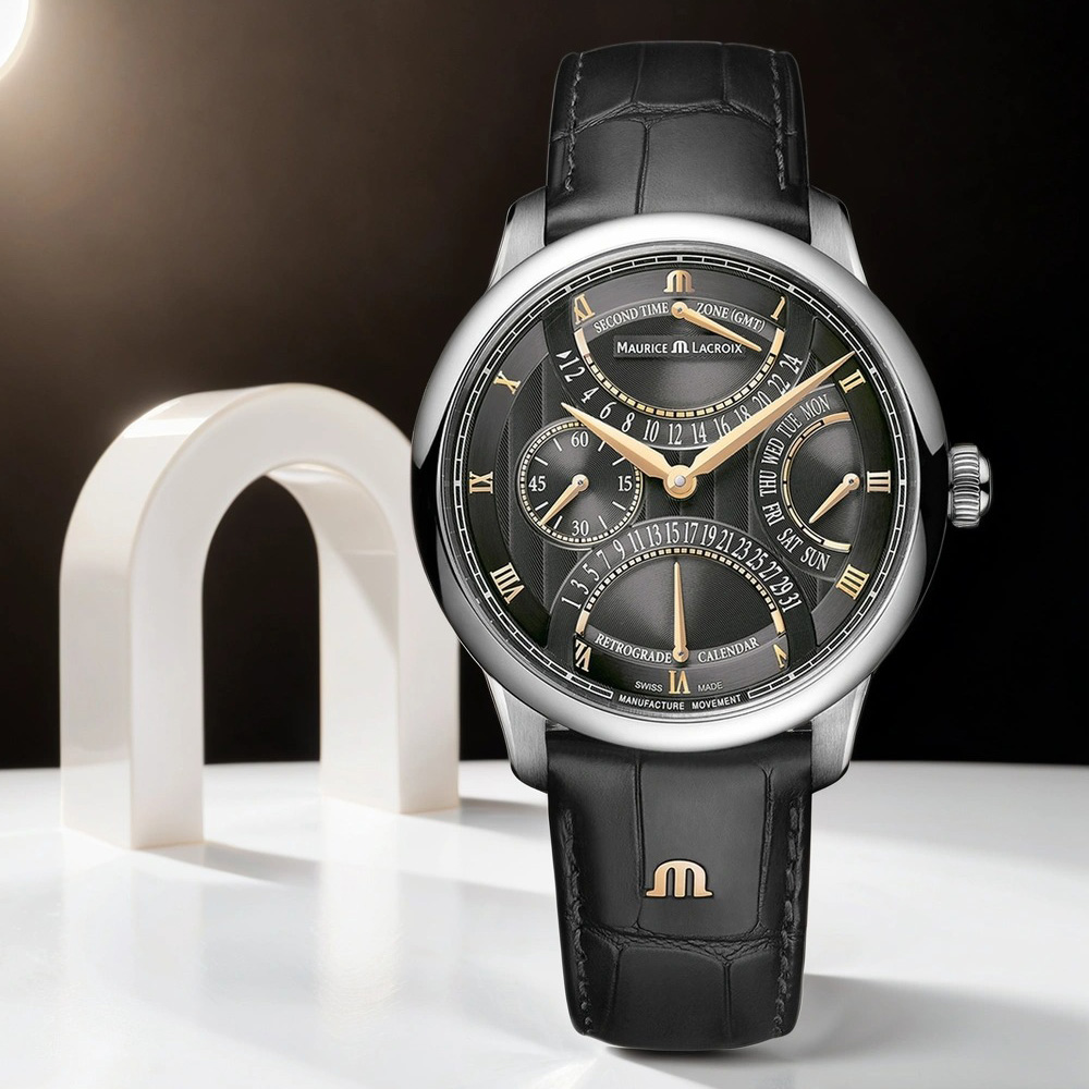 Maurice Lacroix 艾美 Masterpiece 三逆跳雙時區機械錶 MP6538-SS001-310-1