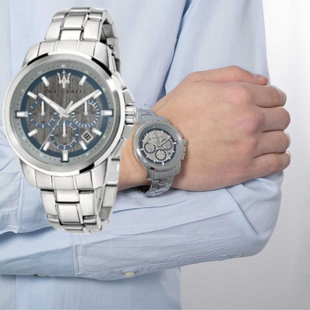 MASERATI 瑪莎拉蒂 SUCCESSO槍黑三眼計時腕錶44mm(R8873621006)