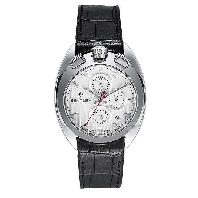 BENTLEY 賓利 ROAD CAPTAIN系列 三眼不銹鋼手錶( 銀 / 黑 BL1682-30001 )