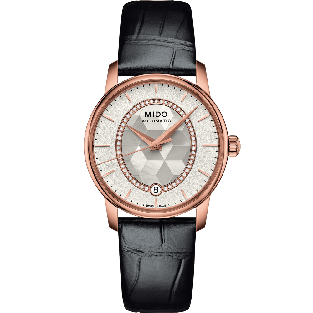 MIDO 美度 BARONCELLI II永恆系列綺彩機械錶 女錶-M0072073611600/33mm