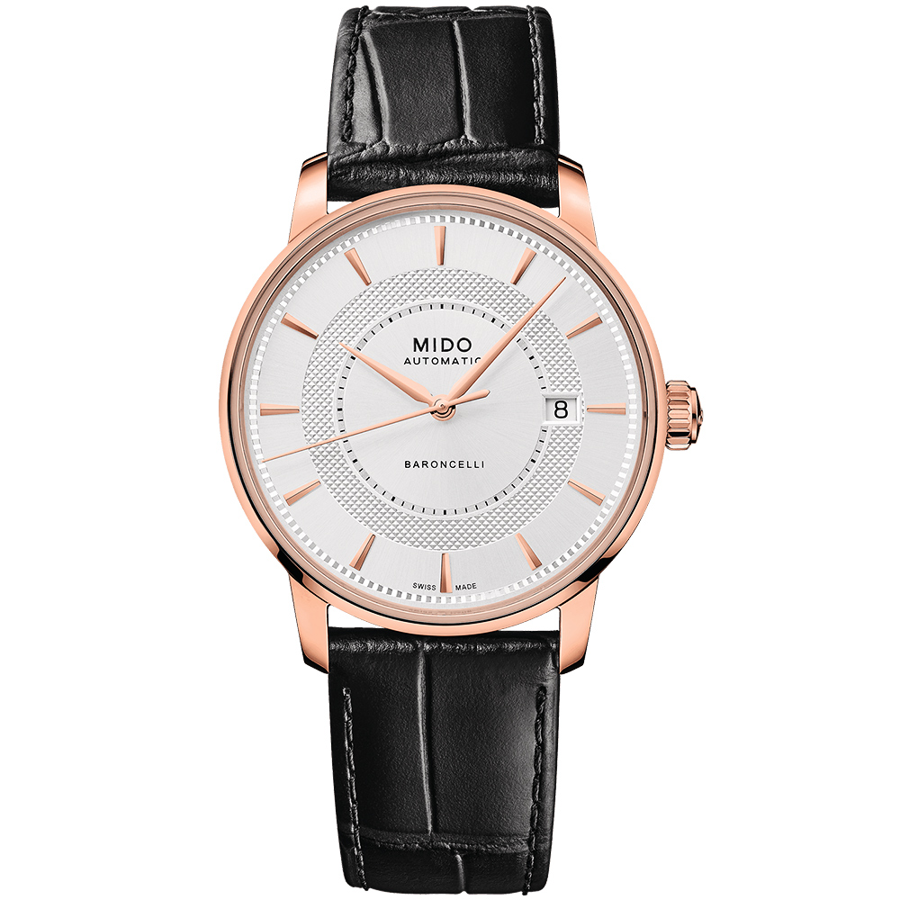 MIDO 美度 官方授權 Baroncelli 永恆系列機械錶 百貨周年慶- 玫瑰金/39mm M0374073603101