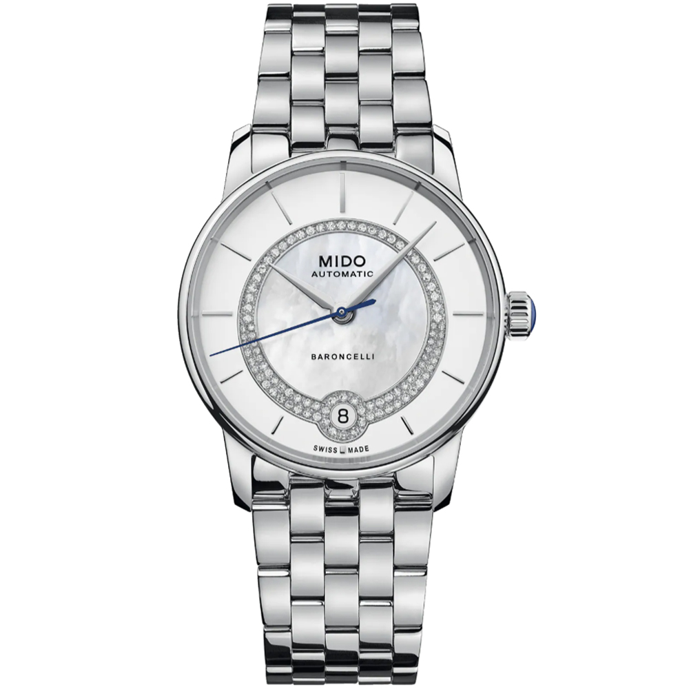MIDO 美度 BARONCELLI 永恆系列 珍珠貝 機械腕錶 錶 週年慶 雙11 M0378071103100 / M037.807.11.031.00