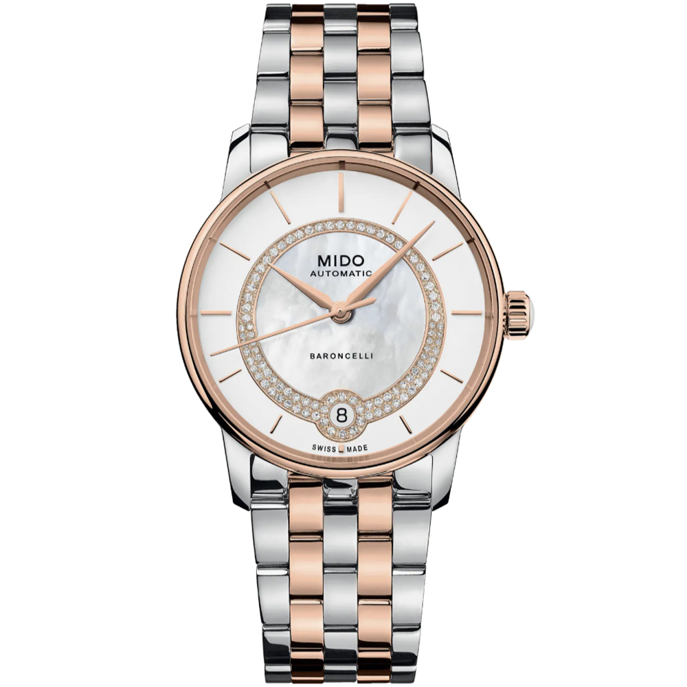 MIDO 美度 BARONCELLI 永恆系列 珍珠貝 機械腕錶 錶 週年慶 雙11 M0378072203100 / M037.807.22.031.00