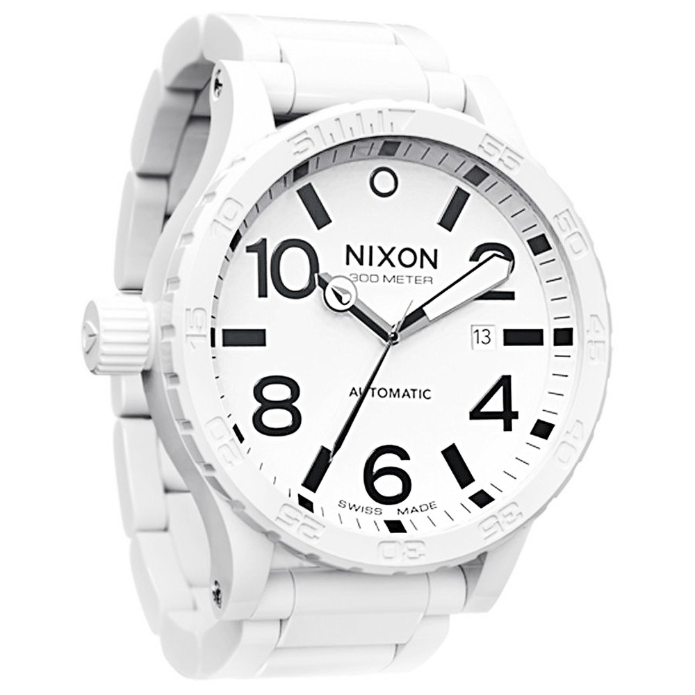 NIXON The ceramic 51-30 瑞士機械陶瓷腕錶-白