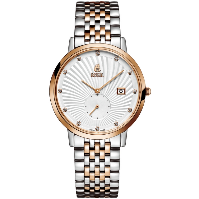 Ernest Borel 依波路 【瑞士依波路錶】喬斯系列 玫瑰金-白面鋼帶 37mm (GBR809L-4599)