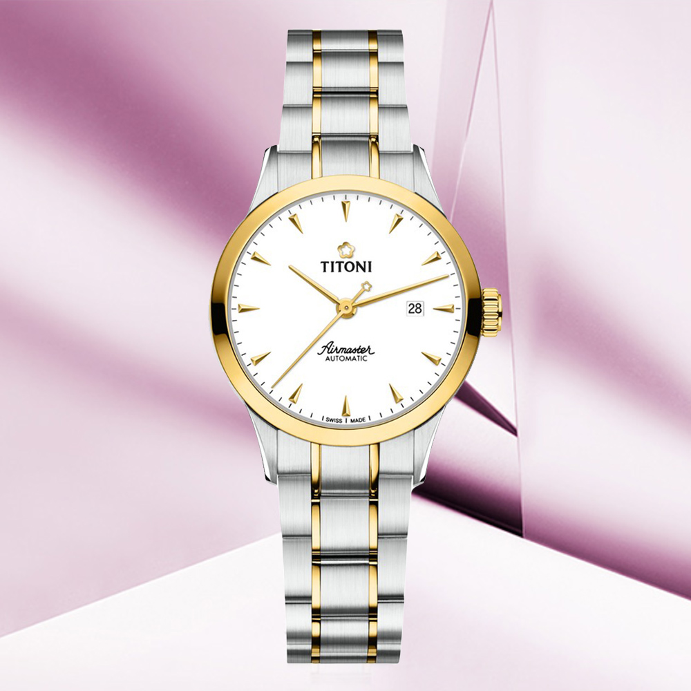 TITONI 梅花錶 空中霸王系列 簡約時尚機械腕錶 錶 週年慶 雙11 推薦 29mm / 23733SY-583