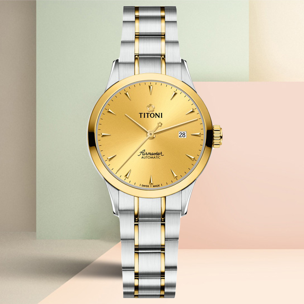 TITONI 梅花錶 空中霸王系列 簡約時尚機械腕錶 錶 週年慶 雙11 推薦 29mm / 23733SY-651