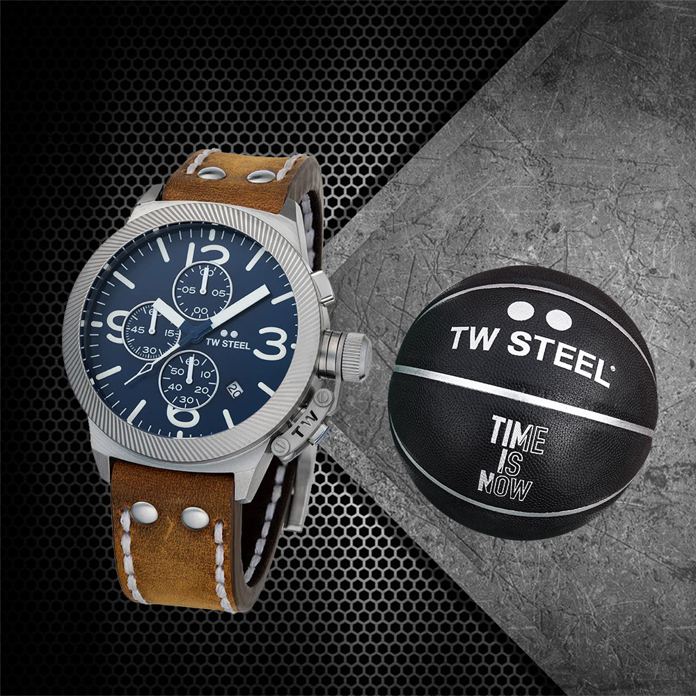 TW Steel CANTEEN系列|全鋼藍面計時碼錶_CS106