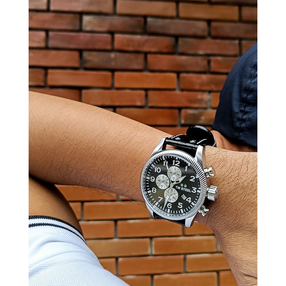 TW Steel VOLANTE系列|全鋼黑面計時碼錶_VS110