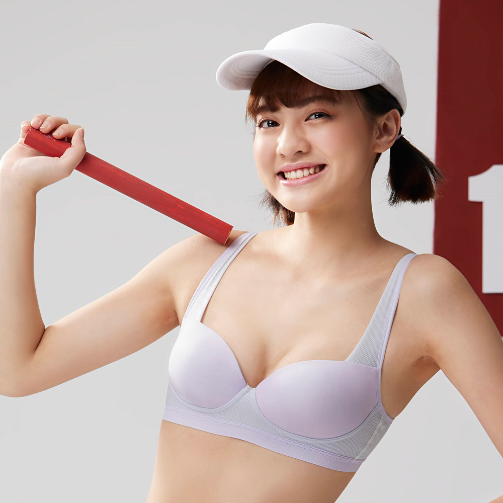BeenTeen 嬪婷 -FTC輕涼運動系列 D:M-LL無鋼圈運動胸罩(活力紫)-BBB313UB