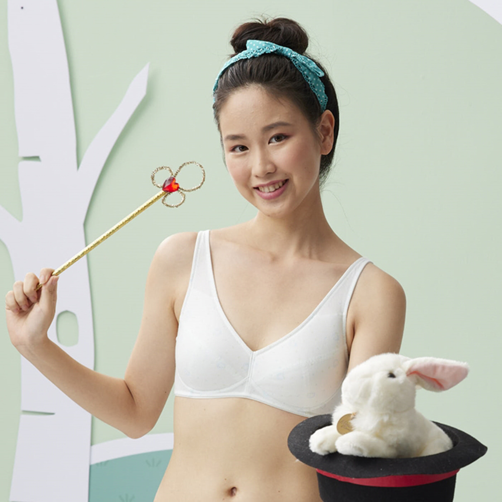 BeenTeen 嬪婷 【BeenTeen】學生系列-甲殼素 A-C罩杯第三階段內衣(青草綠)-BB1607C6