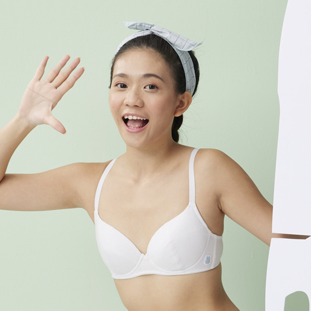 BeenTeen 嬪婷 【BeenTeen】學生系列-甲殼素 D罩杯第三階段軟鋼圈內衣(棉花灰)-BB2307FX