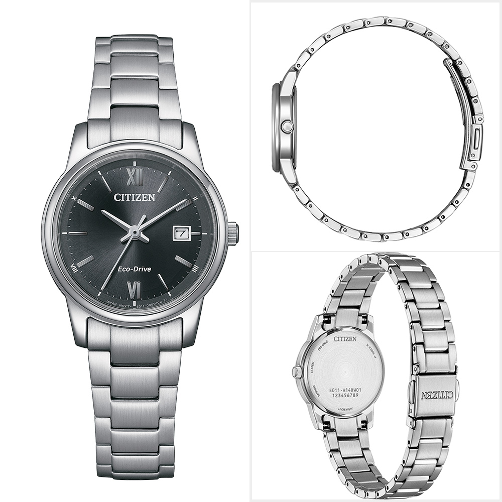 CITIZEN 星辰 光動能簡約女錶 手錶 藍寶石鏡面(EW2318-73E)/27.5mm