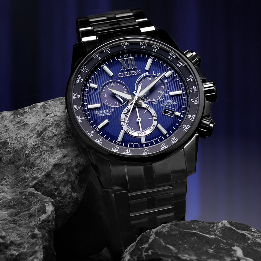 CITIZEN 星辰 廣告款GENTS 光動能 電波計時腕錶 錶 手錶 送禮 CB5885-85L