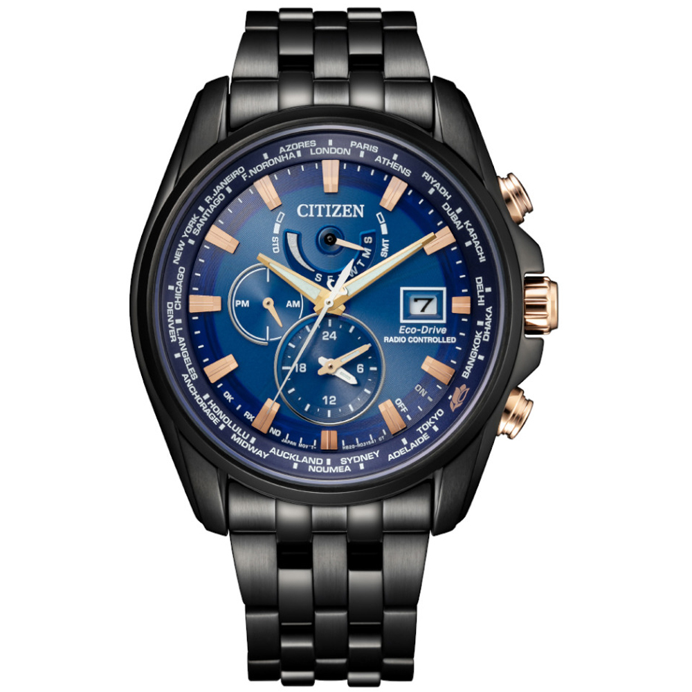 CITIZEN 星辰 GENTS 光動能電波三眼腕錶 錶 手錶 送禮 AT9126-82L