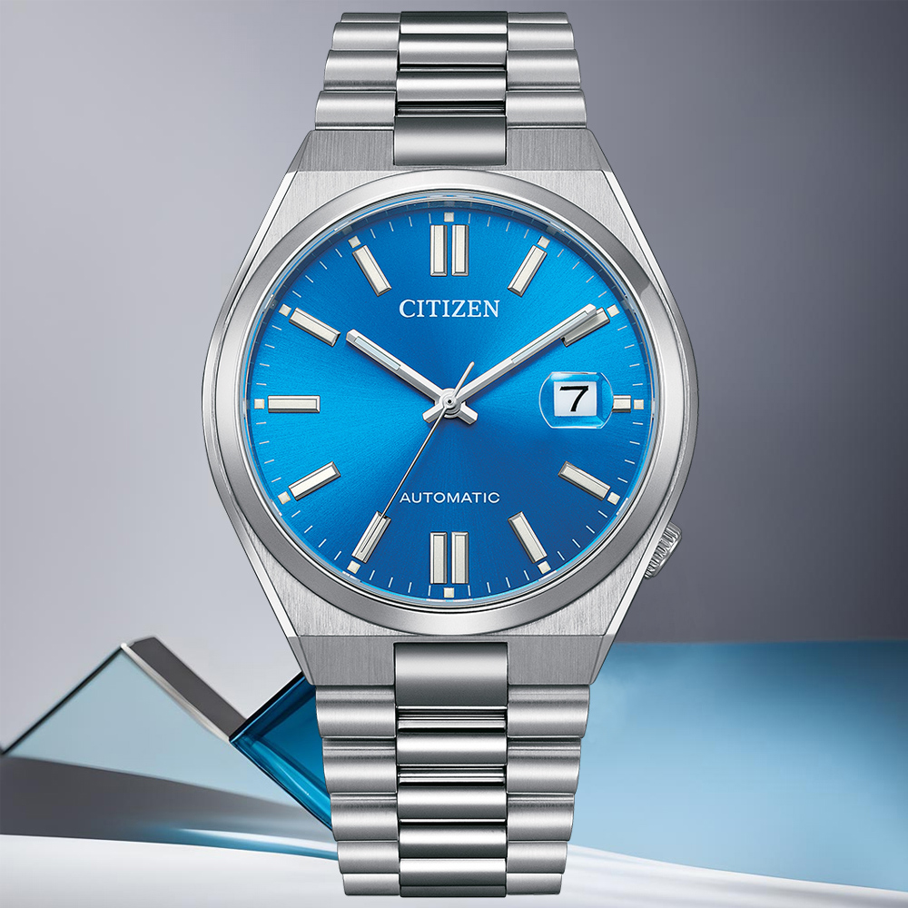 CITIZEN 星辰 Mechanical PANTONE限定 機械腕錶-炫光藍 錶 週年慶 雙11 NJ0158-89L
