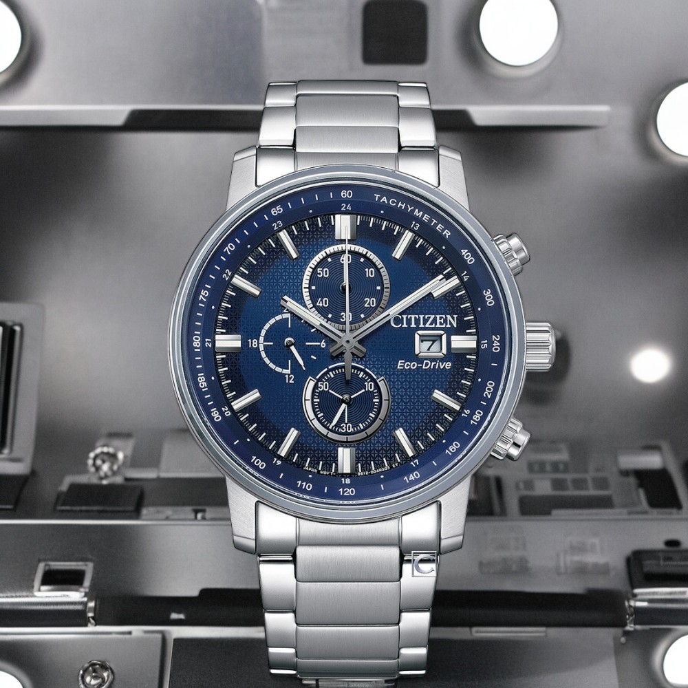 CITIZEN 星辰 錶 光動能錶 計時手錶 男錶 指針錶-43mm CA0840-87L