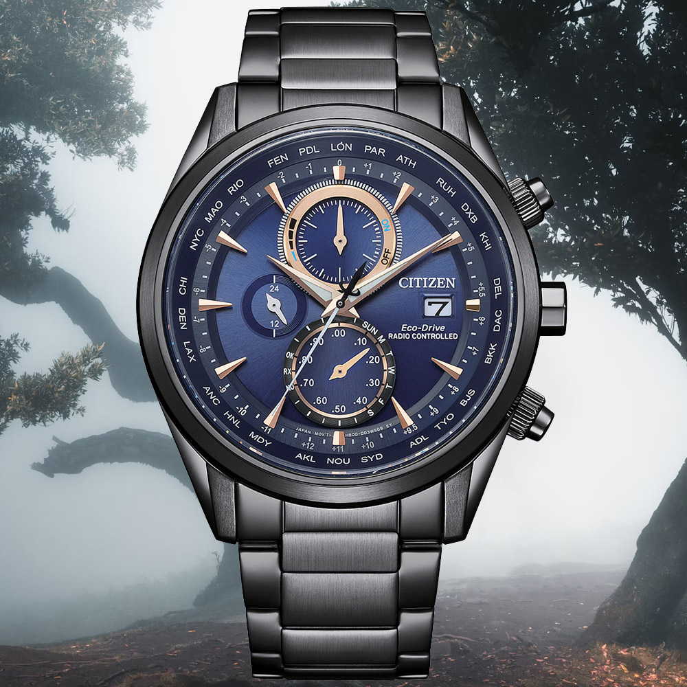 CITIZEN 星辰 GENTS 光動能 電波對時 計時腕錶 錶 手錶 送禮 AT8265-81L