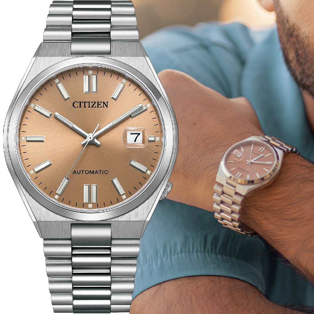 CITIZEN 星辰 Mechanical PANTONE限定 時尚機械腕錶-NJ0158-89Y/棕40mm