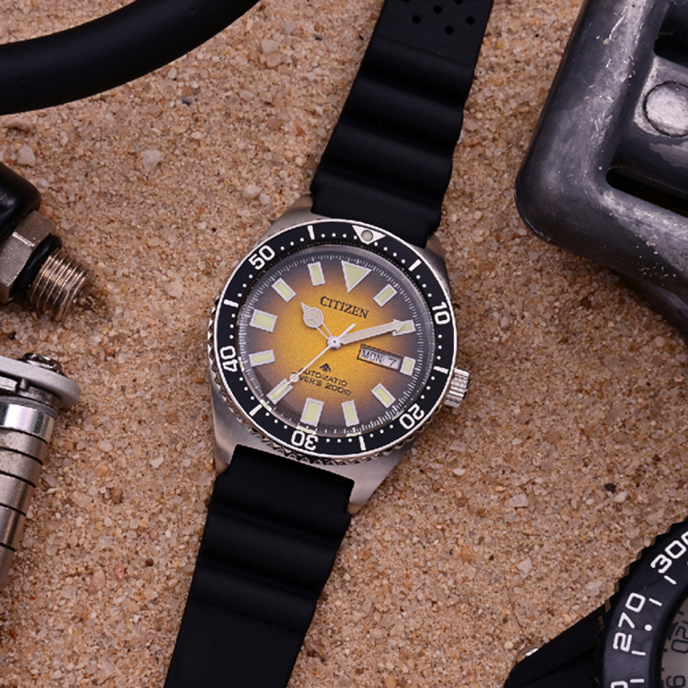 CITIZEN 星辰 PROMASTER 時尚玩色200米機械潛水錶/41mm(NY0120-01X)