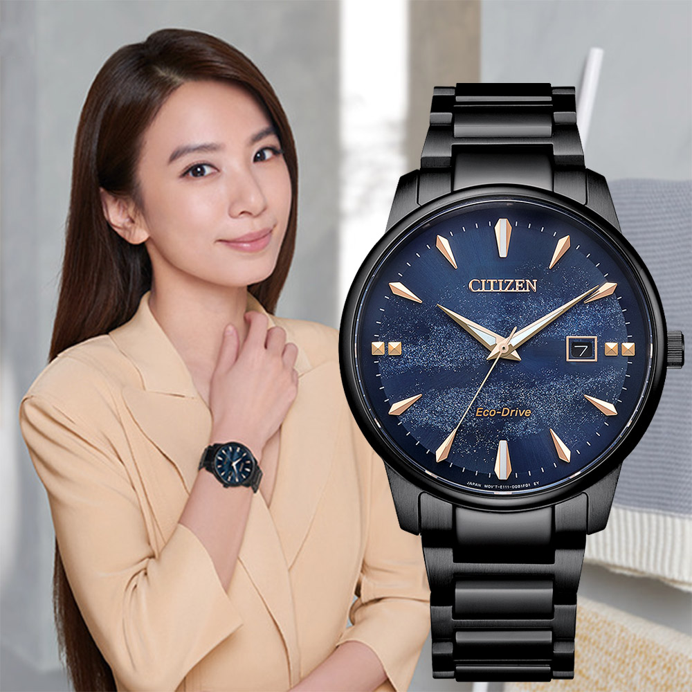 CITIZEN 星辰廣告款天川銀河光動能都會女性手錶中性錶BM7595-89L 