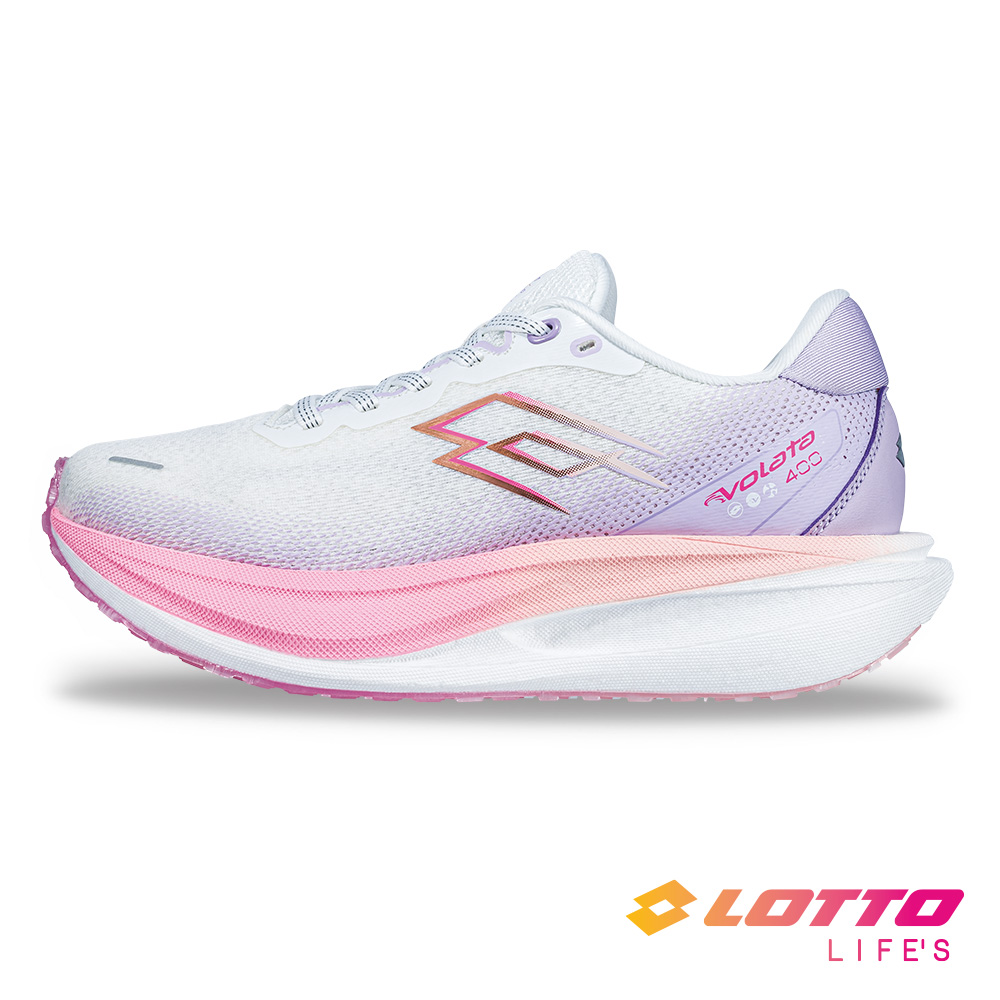LOTTO 樂得 【LOTTO 義大利】女 VOLATA 400 ETPU 公路緩震路跑鞋(彩霞白)