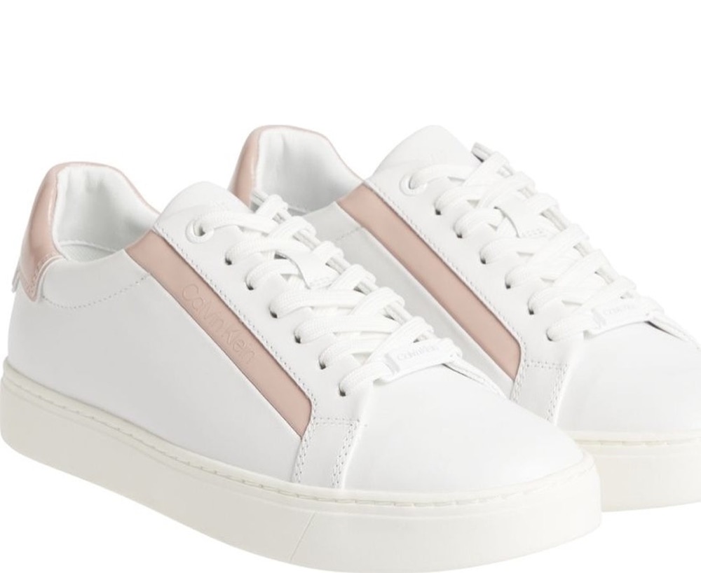 Calvin Klein CUPSOLE 繫帶平底鞋 白色女鞋