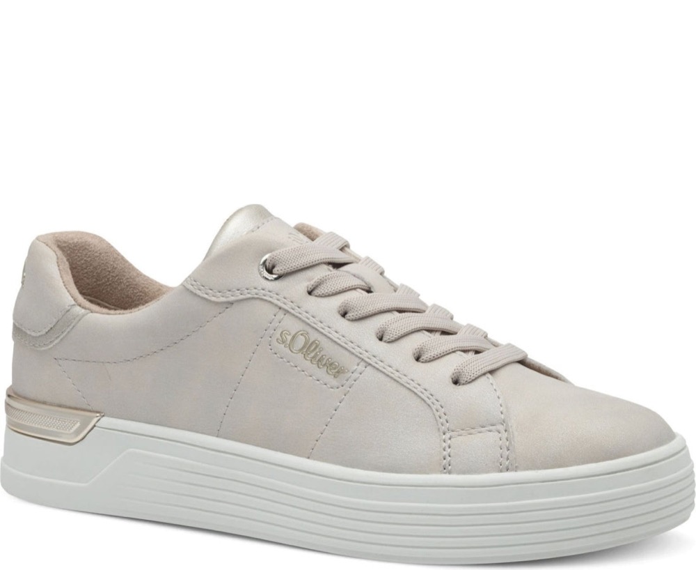 s.Oliver WOMEN LACEUP 平底鞋 米白色女鞋