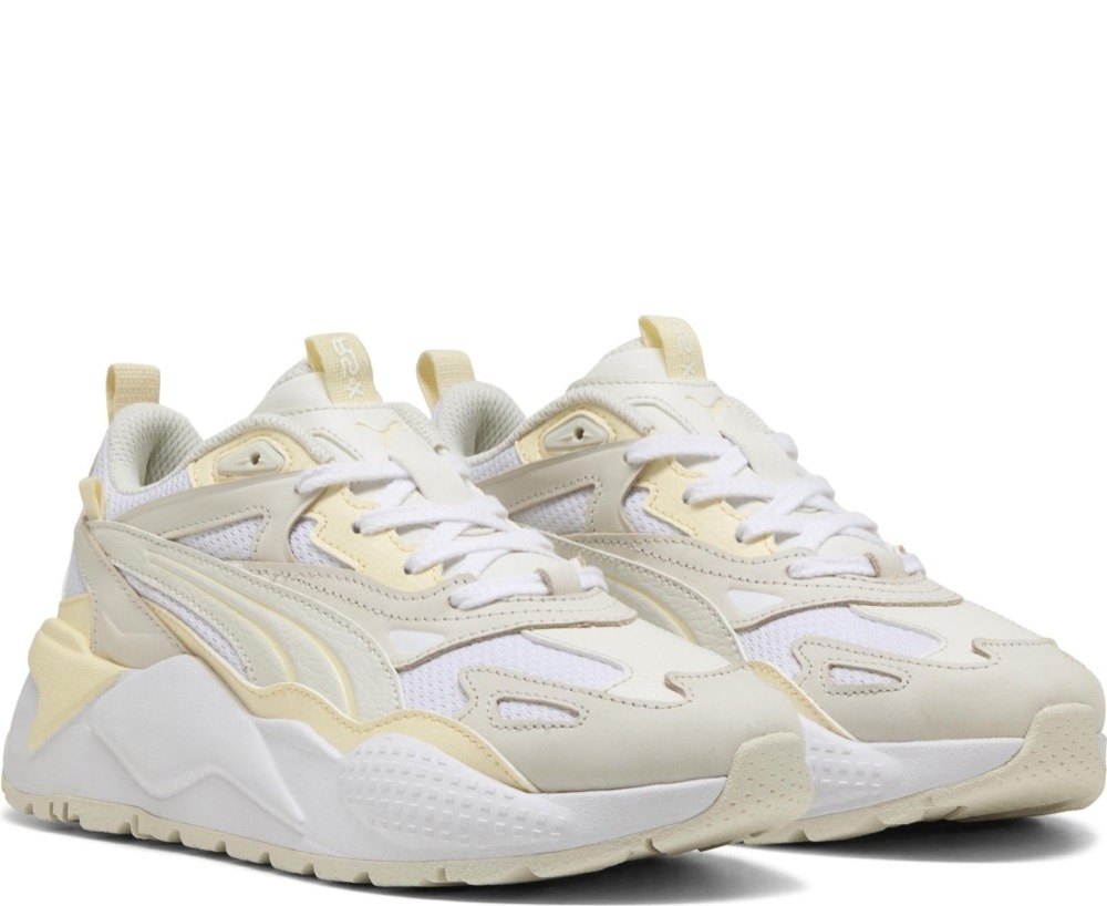 PUMA 彪馬 RSX 板鞋 平底鞋 時尚運動鞋 休閒鞋 米白色女鞋