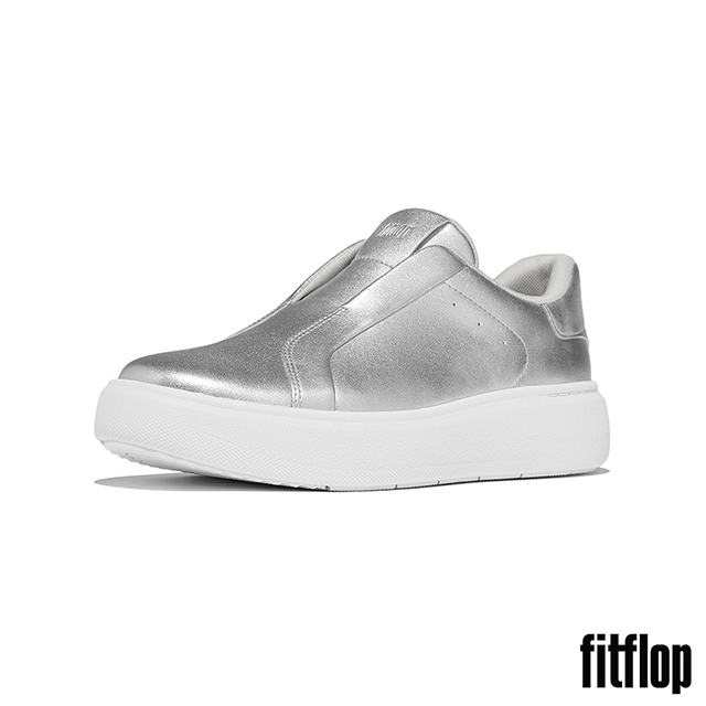 FitFlop RTG 套穿式皮革休閒鞋-女(銀色)